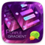 purple gradient android application logo